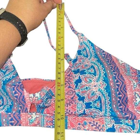 Raisins Pink & Blue Geometric Bikini Top New NWT -‎ Size XL - Picture 4 of 6